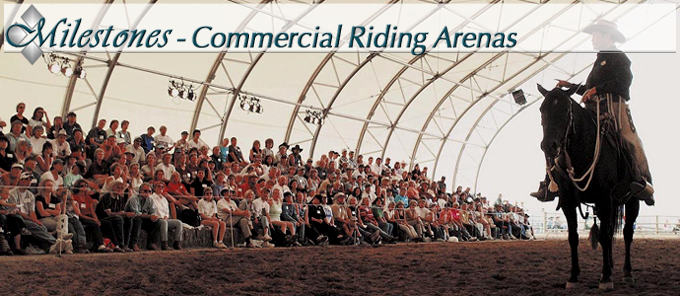 Commercial equestrian riding arena structure
