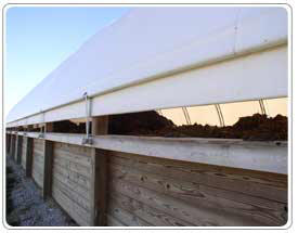 Side curtain for compost building