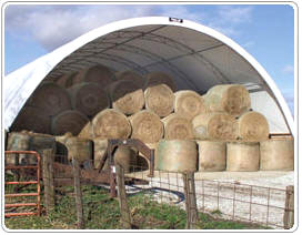 Hay storage within the hay structure